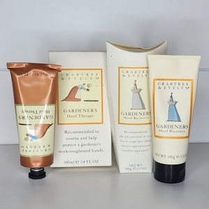 Crabtree & Evelyn Gardeners Hand Therapy Hand Recovery Cream Duo Set 3.4/3.5 oz